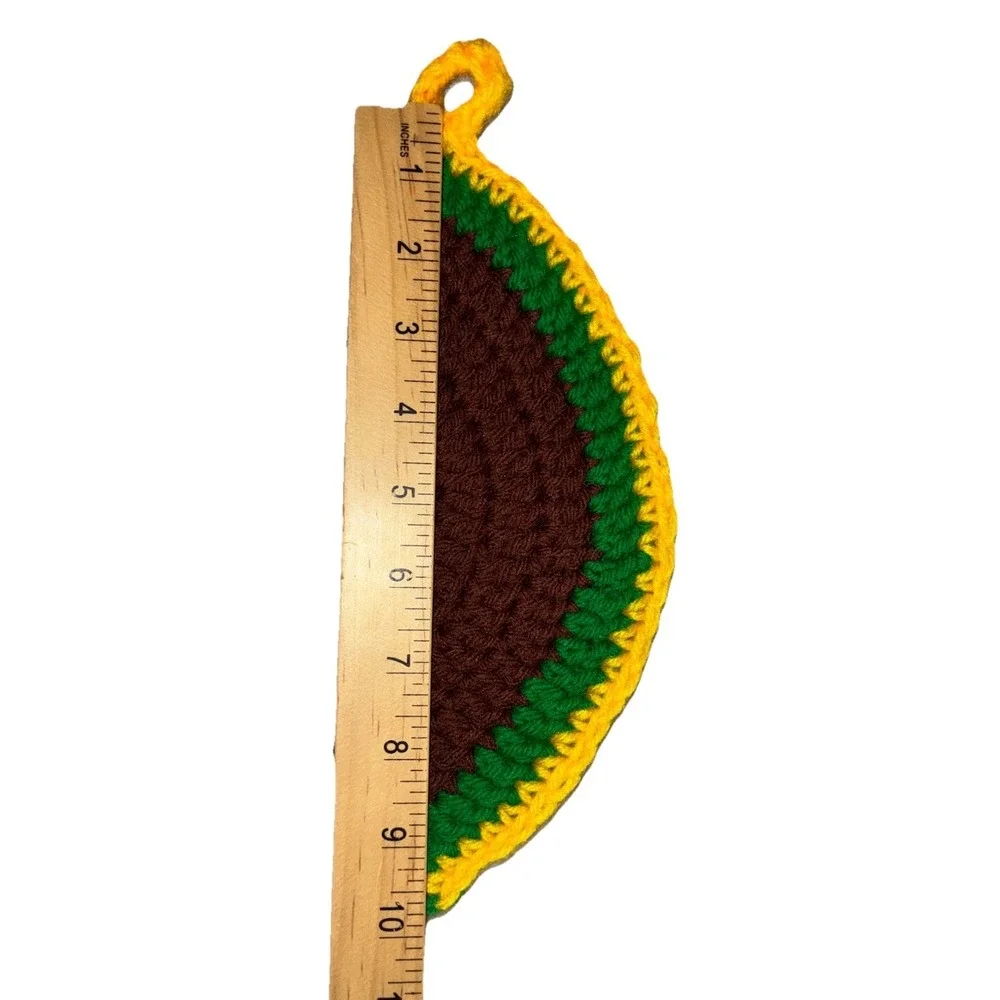 Handmade Trivet Hot Pad Pot Holder Crochet Decor‎ Fruit Handmade (2) NEW